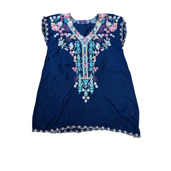 Johnny Was Pari Embroidered Tunic Top - Picture 3 of 6